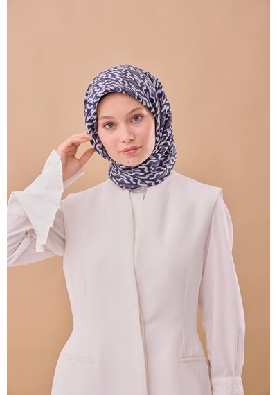 Silk Home Aura Eşarp 140006-26 Gece Mavisi, Lacivert, Füme, Gümüş