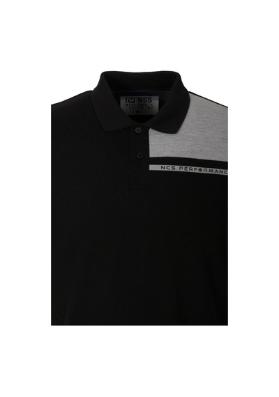 Erkek Polo Yaka Tişört Beyaz Slim Fit Ribanalı Kol T-shirt Ncs Jeans 1164-siyah Siyah