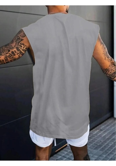 Altamira Erkek Ny Baskılı Oversize Kolsuz T-shirt 001