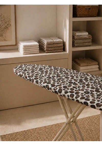 Pionny Keçeli Ütü Masası Kılıfı - 55x140 Cm - Leopar Çok Renkli