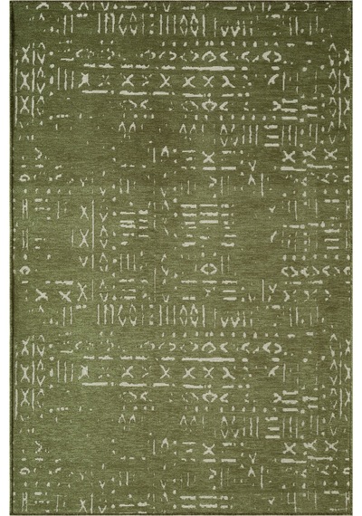 Mikasa Mks01y Yeşil Dekoratif Şönil Kilim İskandinav Desen Yıkanabilir Yumuşak Kaymaz Taban Halı Yesıl