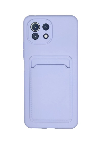 Xiaomi Mi 11 Kılıf Kelvin Kartvizitli Silikon - Lila 0.2M-Çok Renkli