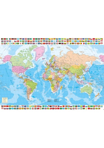 Educa Puzzle 1500 Parça Siyasi Dünya Haritası 18500