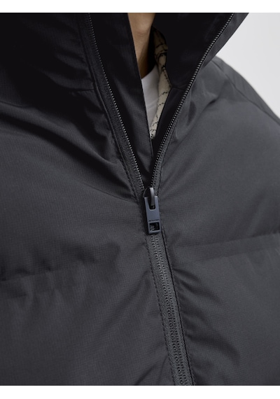 Jack & Jones Erkek Yüksek Dik Yaka Fermuarli Puffer Mont - Soho - 12278750 Siyah