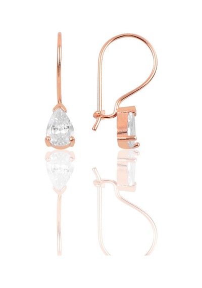 Gümüş Zirkon Taşlı Damla Modeli Çengelli Küpe N11.55124