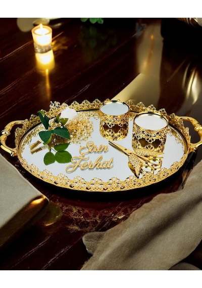 Togetherness Oval Söz Nişan Tepsisi Gold Gold