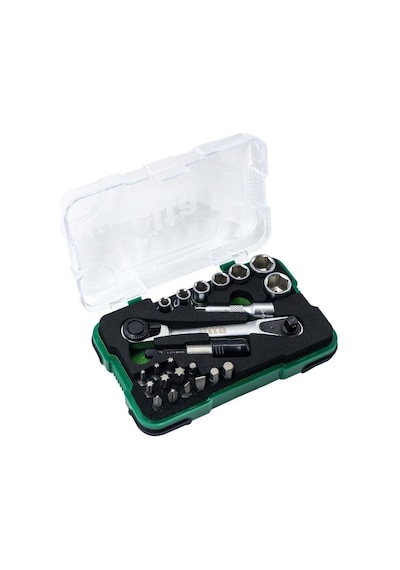 Elta 14000005079 1/4'' Altıköşe Cırcırlı Lokma Anahtar Ve Bits Uç Seti 23 Parç