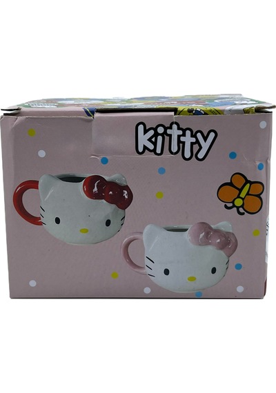 Porselen Kedi Kitty Kupa Beyaz