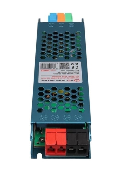 Powermaster Pm-26829 12 Volt 8.5 Amper 100 Watt Slim Metal Kasa Adaptör 180x50x23mm