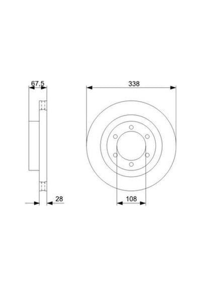 Toyota Land Cruiser 3.0d4d 2002-2010 Bosch Ön Disk 338mm 2 Adet