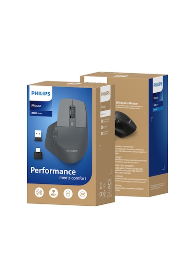 Philips SPK7858 Bluetooth Kablosuz Çift Modlu 4000DPI 7 Tuşlu Optik Mouse