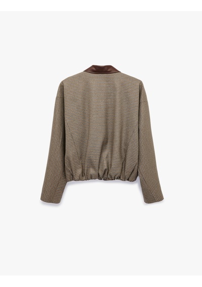 Koton Uzun Kollu Suni Deri Yakalı Cepli Fermuarlı Ekose Oversize Bomber Ceket Kahverengi Ekose 7wak50016pw Koton Uzun Kollu Suni Deri Yakalı Cepli Fermuarlı Ekose Oversize Bomber Ceket Kahverengi Ekose 7wak50016pw