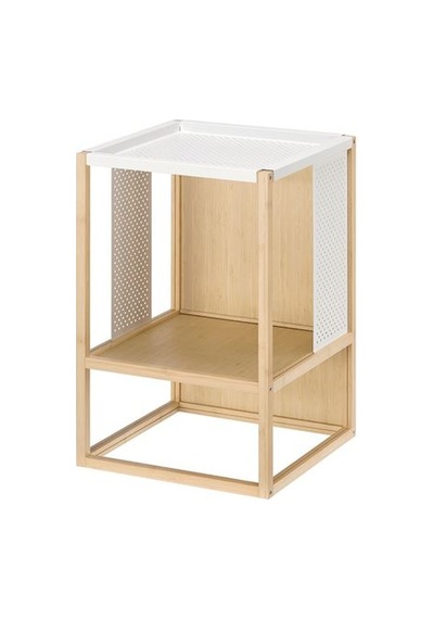 Ikea Gıllersberg Komodin, Bambu-beyaz, 39x39x56 Cm