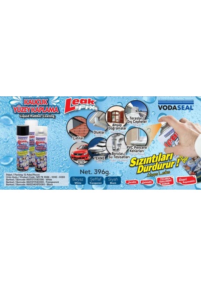Nm Leak Fix Sprey Kauçuk Kaplama Şeffaf 396 Gr