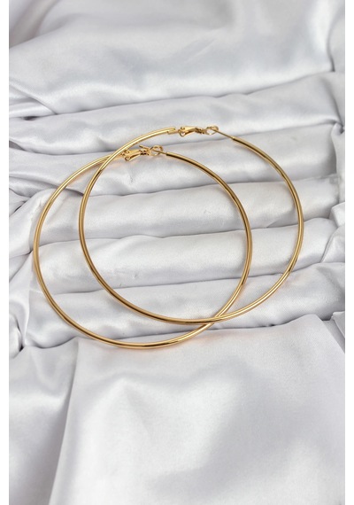 Mey İthalat 316l Çelik Gold Renk 75 Mm Halka Küpe çok renkli