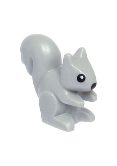 Orjinal Aksesuar Custom Moc Minifigür Minifigure Hayvan Animal Squirrel Açık Gri Sincap
