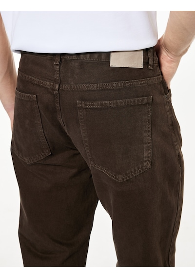 Koton Pamuklu Normal Bel Cepli Vintage Straight Fit Jean Pantolon Kahverengi 7wam40059nd Kahve Koton Pamuklu Normal Bel Cepli Vintage Straight Fit Jean Pantolon Kahverengi 7wam40059nd Kahve