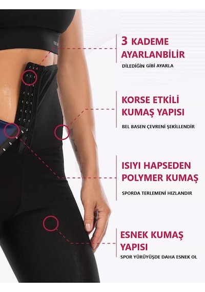 Mistirik Sauna-şort Extra İncelten Yağ Yakan Termal İçlik Sauna Şort Siyah