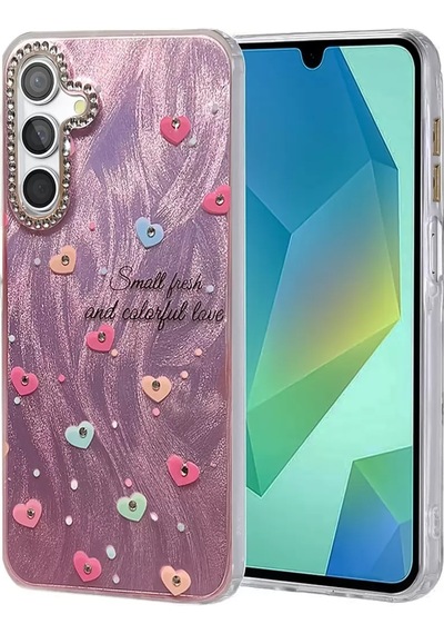 Newface Samsung Galaxy Uyumlu S25 Plus Kılıf Blade Aynalı Desenli Kapak - Desen 8 Pembe