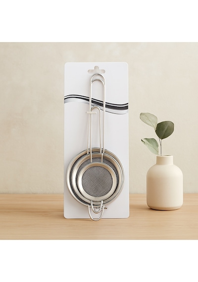 3'lü Mini Tel Süzgeç Seti 5-7-8 Cm Metal Çerçeve Diğer