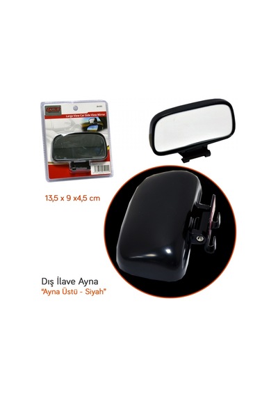 Carub Ayna Üstü Dış İlave Ayna 13x7x4 cm Siyah BR0225004