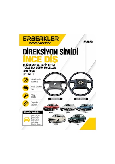 Direksiyon Simidi Ince Diş Doğan Kartal Şahın Serçe Tofaş Slx Bütün Modeller 85009847 Uyumlu - Erb1969
