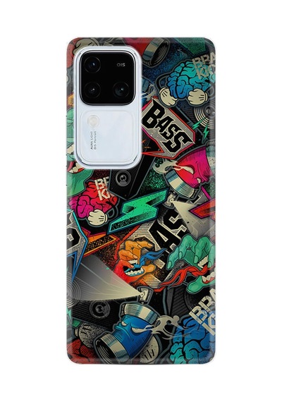Vivo V30 Kılıf Desenli Silikon Platinium Series Bass 1886