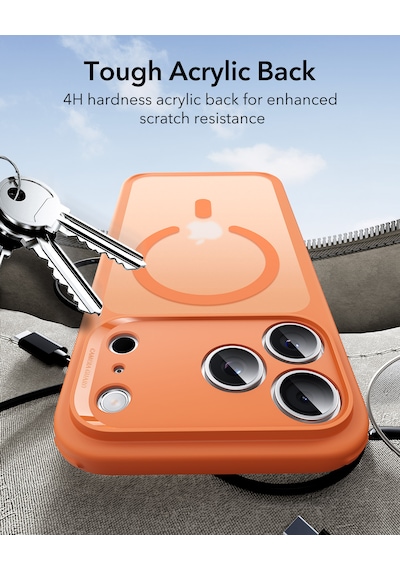Esr Apple Uyumlu iPhone 17 Pro Max Classic Hybrid Magsafe Kılıf - Kamera Kontrol Buton - Turuncu Turuncu