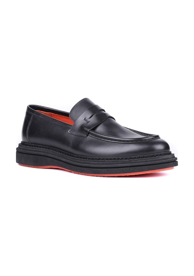 Shoetyle - Siyah Hakiki Deri Bağcıksız Erkek Günlük Ayakkabı 250-2575-1535 Deri Siyah Shoetyle - Siyah Hakiki Deri Bağcıksız Erkek Günlük Ayakkabı 250-2575-1535 Deri Siyah