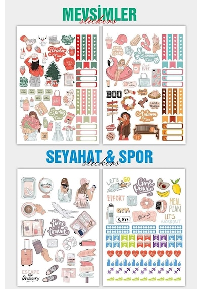 Sticker Defteri 900+ Adet My Dıy - Planner,ajanda, Günlük, Planlayıcı, Bullet Journal, Scrapboo 1