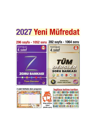 4. Sınıf Tüm Dersler 2027 Soru Zoru Bankası Seti 2 Kitap Yeni Müfredat