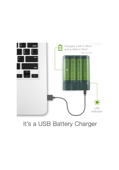 GP X411 AA 2700 Serisi USB Pil Şarj Cihazı + Powerbank