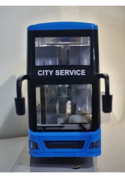 Mavi Renkli Turist Otobüsü Big Bus Sesli Ve Işıklı Oyuncak Otobüs 28.5 Cm Diğer
