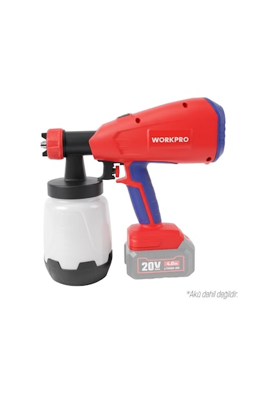 Workpro Wp397005 20volt 1000ml. Şarjlı Boya Tabancası +yedek Nozul/meme Akü Dahil Değildir