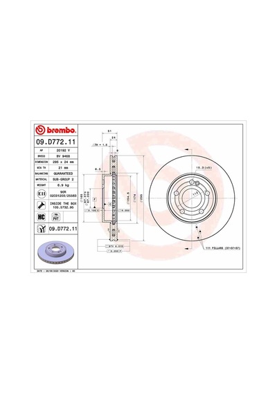 Brembo Fren Dıskı On Mercedes W177 W247 C118 IS00-BREMBO 09D77211