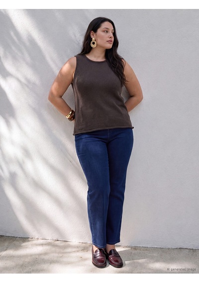 Lcw Curve İndigo Büyük Beden Straight Fit Kadın Jean Pantolon