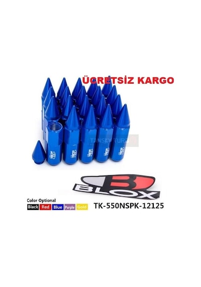 Space Sivri Bijon Takımı Blox Mavi Renkli Uzun Bijon