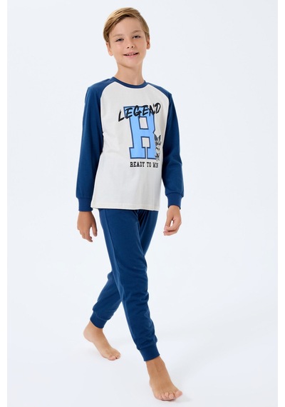 Rolypoly Erkek Çocuk Beyaz Pijama Takım Rp3745-c-v1