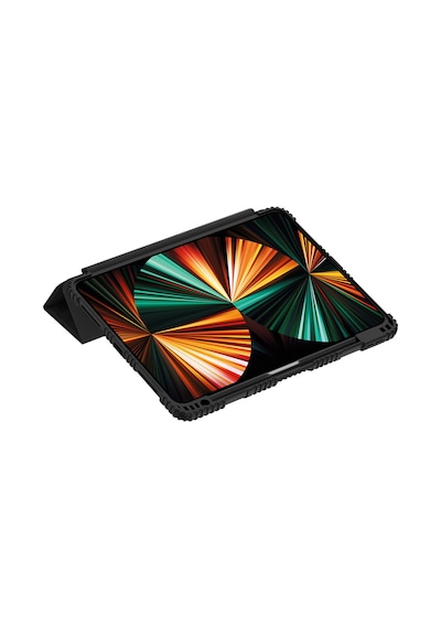 Apple Uyumlu iPad  10.9 2022 10.nesil Kılıf Raptic Armor Serisi Airbagli Katlanabilir Standlı Smart Cover Siyah