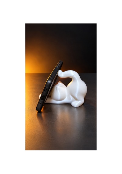Kedi Telefon Tutucu Beyaz - 938509971 Beyaz