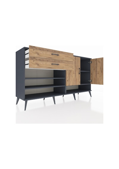 Hyperion Konsol 4 Raflı 2 Çekmeceli 2 Kapaklı 176x44x99 Antrasit-çam Antrasıt/atlas Çam - Antrasıt Hyperion Konsol 4 Raflı 2 Çekmeceli 2 Kapaklı 176x44x99 Antrasit-çam Antrasıt/atlas Çam - Antrasıt