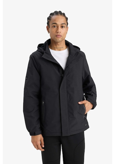 Defacto Defactofit Su İtici Regular Fit Kapüşonlu Fermuarlı Yağmurluk C6047ax25aubk81 Siyah Defacto Defactofit Su İtici Regular Fit Kapüşonlu Fermuarlı Yağmurluk C6047ax25aubk81 Siyah
