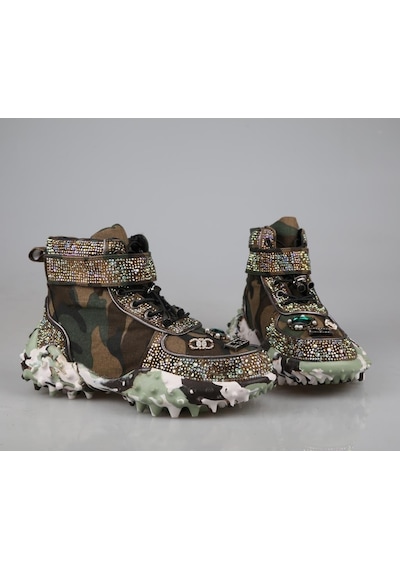 Guja 23k351 Boğazlı Yeşil Kadın Sneakers 001