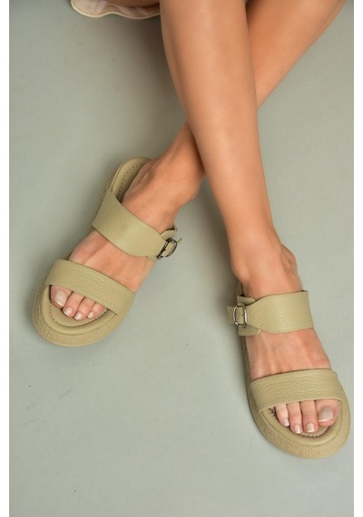 Fox Shoes U555050403 Bej Hakiki Deri Kalın Tabanlı Kadın Terlik Bej-hakiki Deri Çok Renkli Fox Shoes U555050403 Bej Hakiki Deri Kalın Tabanlı Kadın Terlik Bej-hakiki Deri Çok Renkli