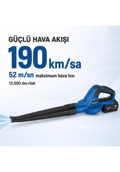Hyundai Bl202 20v 4ah Akülü Yaprak Üfleme Makinesi Akü Ve Şarj Cihazı Dahil