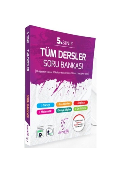Karekök Yayınları 5. Sınıf Tüm Dersler Soru Bankası 2024-2025
