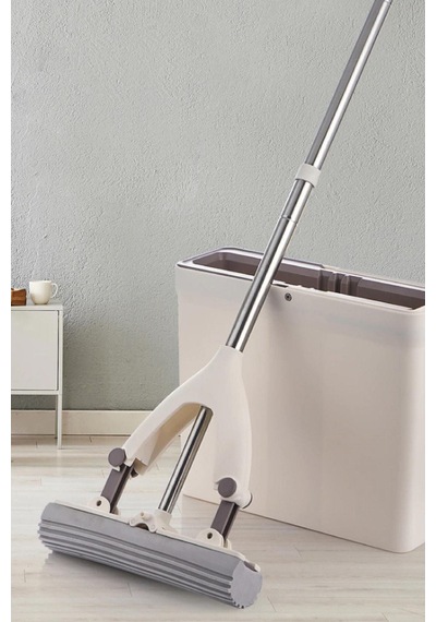 Babyblog Kelebek Sıkma Mekanizmalı Mikrofiber Mop Sünger Sıkmalı Mop