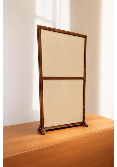 180cm X 100cm Masif Ahşap Çerçeveli Ayaklı Kumaş Paravan Seperatör Oda Ayırıcı Dekor 180cm X 100cm