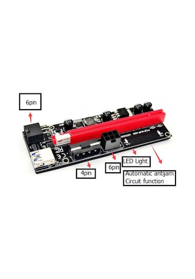 Pcı-E 1X - 16X Riser Kart Ver009S Usb 3.0
