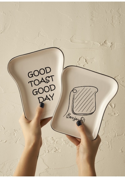 Bella Maison Toast 8 Parça Kahvaltı 2 Kişilik Takımı Siyah